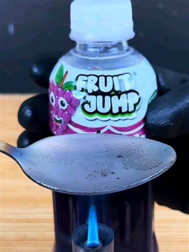 Fruit Jump Drink Experiment with Hot Spoon