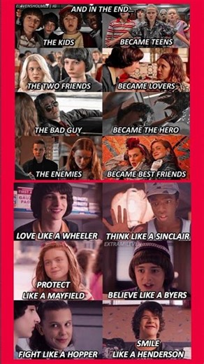 Stranger Things Characters Transformation 🔥 From Kids to Heroes Love Like Wheeler, Fight Like Hopper