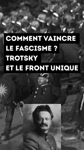 🤔COMMENT VAINCRE LE FASCISME ? TROTSKY ET LE FRONT UNIQUE 👊 👥Comment adopter une stratégie antifasciste qui ne nous isole pas ? Qui ne nous mets pas à la remorque des directions réformistes ?💥 🗣️Comment, par la base, par en bas, vaincre le fascisme ? 🔗Toutes les réponses et bien plus, à lire sur notre site et en audio sur toutes nos plateformes de podcast !🎧 #antifascisme #trotsky #frontunique | A2C - Pour l'Autonomie de classe