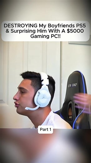 DESTROYING MY BOYFRIENDS PS5 & Surprising Him With A $5000 Gaming PC!! #destroying #prank #ps5 #pcgaming #troll