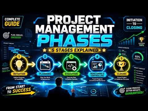 What are the 5 Project Phases? | Project Management Phases for Beginners | Initiation to Closing