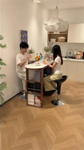 Mini Apartment Bar Counter Copying Hack: Creative Storage Solution