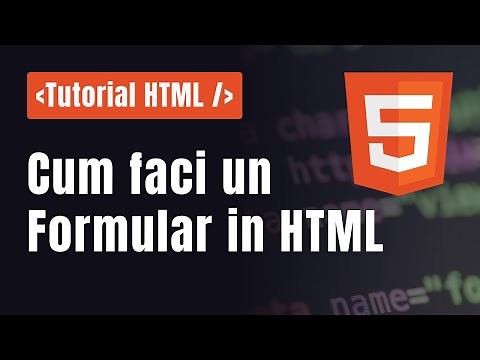 Tutorial HTML in ROMANA - Cum faci un Formular in HTML
