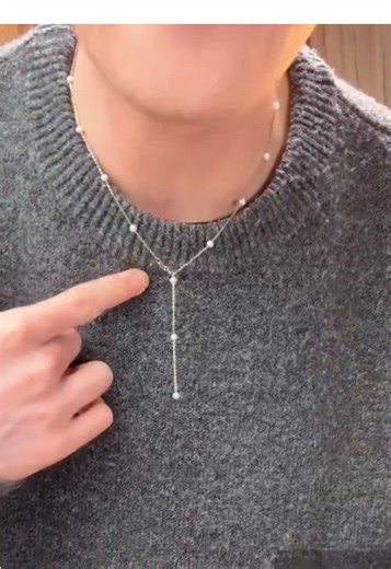 Pearlism Co-founder Adee introducing one-chain 20inches Stary Night Pearl Necklace😍 #pearlism #pearlismjewelry #pearlismadee