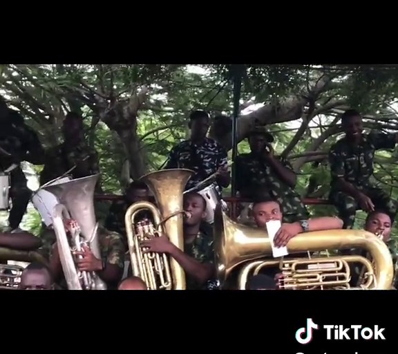 Nigerian Armed Forces Band Performs Joyful Military Songs