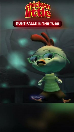🐷 Runt Falls In The Tube - Chicken Little [4K 60ᶠᵖˢ] (PC, PS2, Gamecube, Xbox) #Shorts