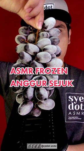 ASMR Frozen Grapes Mukbang: Eating Frozen Grape ASMR Video