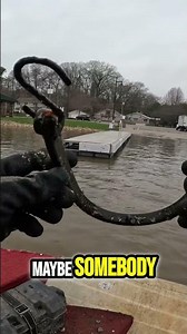 River Treasure Hunt: Bungee Cord & Concrete Tool Find! #shorts