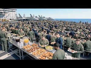 You Won’t Believe How Sailors Cook 18,000 Meals a Day for 5,000 People on a US Aircraft Carrier