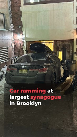 A man has been arrested after repeatedly ramming his car into Brooklyn’s largest synagogue, the Chabad-Lubavitch World Headquarters. New York police are investigating the incident as a possible hate crime. | Al Jazeera English