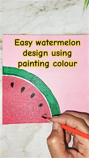 Watermelon Acrylic Painting on Sheet | Step by Step