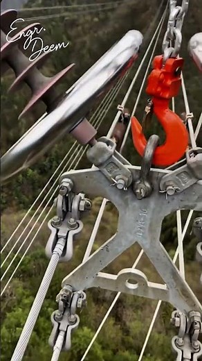 Chain Block Operation for V-String Insulator Change | Electrical Transmission Line #youtube
