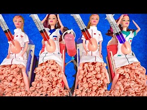 Pregnant doll giving birth to babies satisfying asmr video #unboxingvideo