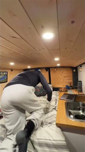 The bed changed everything 👀 #outdoors #shortvideo #shortsfeed #fyp #vanlife