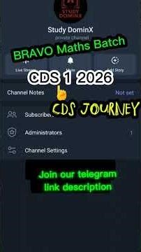 Bravo Maths batch ll Cds 1 2026 ll Cds journey ll 2026 batch