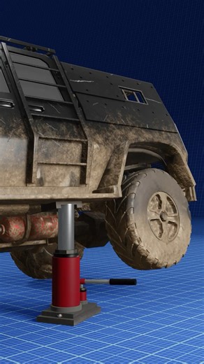 How a Hydraulic Jack Works | 3D Animation #shorts