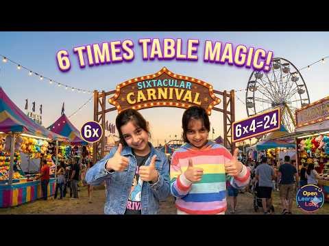 6 Times Table MAGIC! 🎪 Sixtacular Carnival Tricks (Learn Multiplying by 6 Fast!)