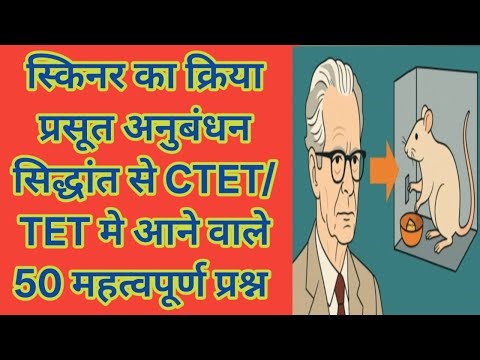 50 important questions from Skinner's learning theory in CTET/UPTET