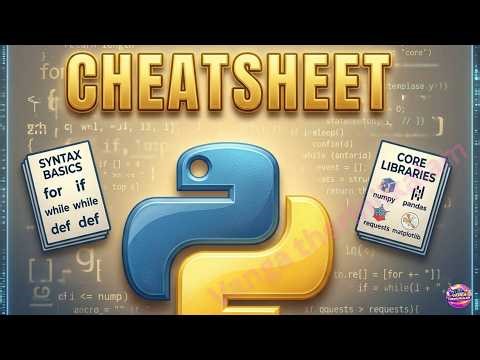 Python Cheat Sheet || Syntax, Basics & Libraries Explained || Python Cheat Sheet for Beginners