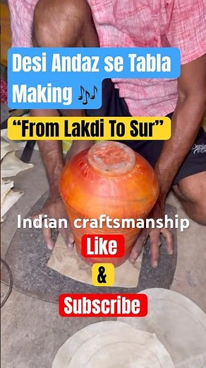 🫶“Traditional tabla making process | Handcrafted Indian musical instrument… |Tabla bananeka tarika.