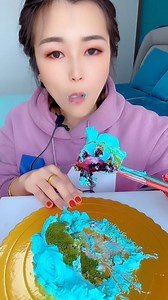 ASMR BLUE CAKE | Eat Yup ASMR