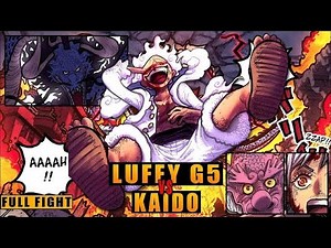 Luffy GEAR 5 VS Kaido FULL MANGA FIGHT - One Piece COLORED MANGA