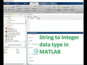 How to convert string to integer data type in matlab | string to number in matlab
