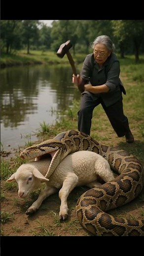 Farm Elderly Woman vs Giant Python | 農場の老女 vs 巨大ニシキヘビ | 농장 노년 여성 vs 거대한 비단뱀 | 農場年長婦人對巨蟒