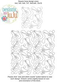 Guitars End-to-End Quilting Embroidery Design