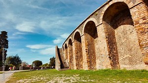 Amphitheatre of Pompeii, Pompeii, Naples, Campania, Italy, an ancient Roman city buried by Vesuvius in 79 AD
