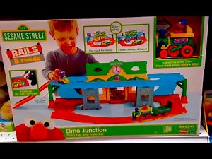 ELMO JUNCTION [2 in 1 Car and Train Set] SESAME STREET [Playskool / Hasbro] TOY REVIEW