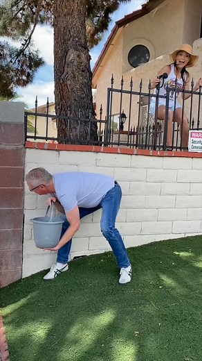 His water bucket prank backfired #summerfun #funnyprank #wetnwild 🎬 This video was produced by Network Media and The Tus House | Chaos Crew