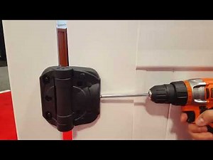 Self closing Vinyl Gate Hinge with Horizontal Adjustment