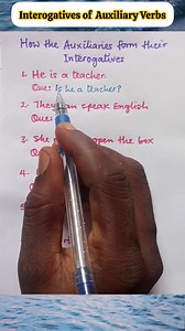 Interogatives of Auxiliary Verbs: How Auxiliaries form their interogatives. #educational #students #English #verbs | Table of Knowledge TV