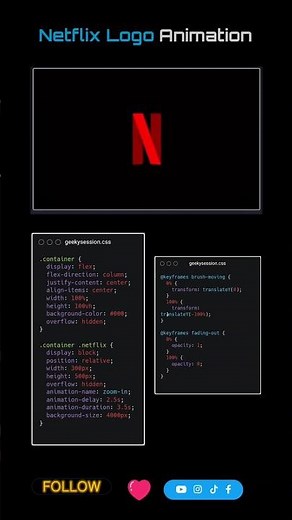 How to Build Netflix Logo AnimationComment Like Share And Follow #uidesign #css #cssanimation