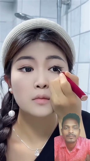 Korean new eyeliner 😎😎☠️☠️#viralreel​ #beauty​ #viralshort​ #makeup​ #youtubeshorts​