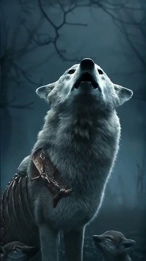 Mystical Wolf Family Howling in the Enchanted Forest | Dark Fantasy - Scene 1