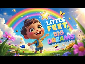 ✨ Little Feet, Big Dreams | Motivational Poem for Kids | 3D Animated Kids Video 🚀🎓