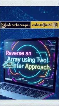 Reverse of an Array| Two pointer Approach 1|Data Structures and Algorithms