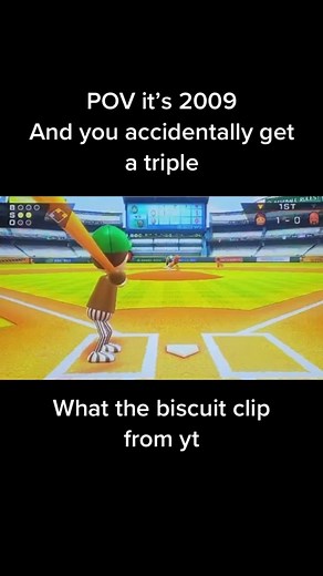 Vintage Wii Baseball Triple Gameplay