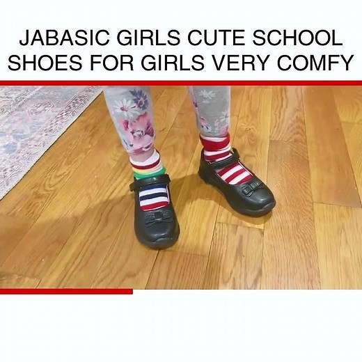 JABASIC Girls Cute School Shoes For Girls Very Comfy