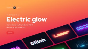 Advanced text effects for Figma (Vol.2) — Electric glow