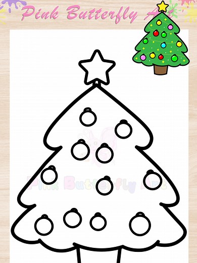 Easy Christmas Tree Drawing Tutorial for Kids