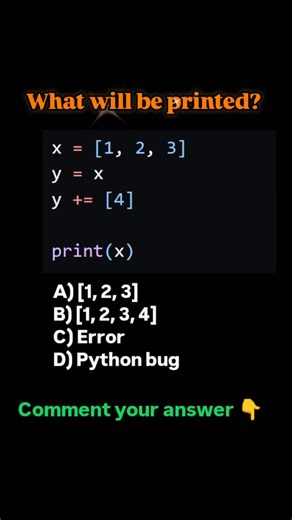 code stack on Instagram: "Comment your answer 👇 . . #coding #programming #trending #python #question"