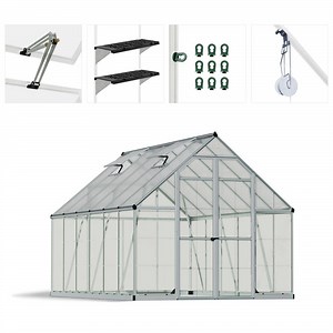 Reviews for CANOPIA by PALRAM Balance 8 ft. x 12 ft. Hybrid Silver/Clear DIY Greenhouse Kit with Accessory Combo Pack | Pg 1 - The Home Depot