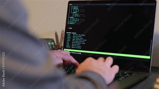 Middle Aged Man Turns Hacker in Hoodie After Using Vibe Coding Command Line Interface Artificial Intelligence Large Language Model Assistant Concept