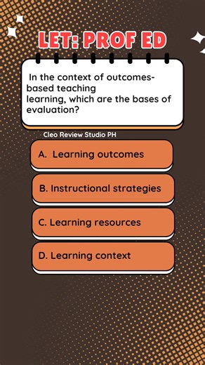 5.9K views · 153 reactions | PROF ED 2 practice questions ✨ #cleoreviewstudioph #LPTCutie #LETReviewer #professionaleducation | Cleo Review Studio PH | Facebook