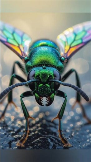 Zombie Banane Wali Wasp 😱 | Emerald Cockroach Wasp #insects #facts