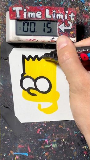 【ASMR】Drawing Bart Simpson in 40 Sec