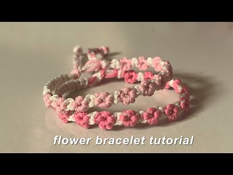 How to make flower/daisy bracelet || yarnivora